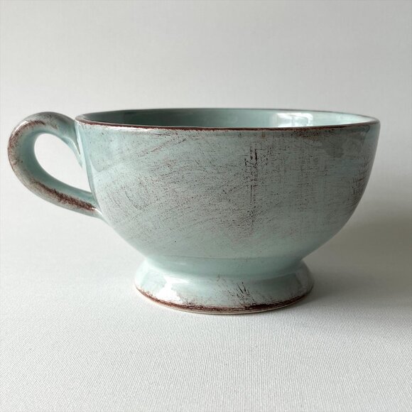 Starbucks Large Coffee Cappuccino Mug Wide Ceramic Hand Painted Distressed Italy - Picture 2 of 9